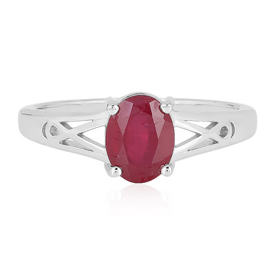 Bague en argent et Rubis de Madagascar