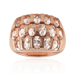 Bague en or et Danburite rose du Mexique
