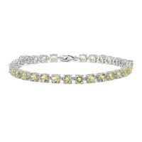Bracelet en argent et Citrine jaune citron