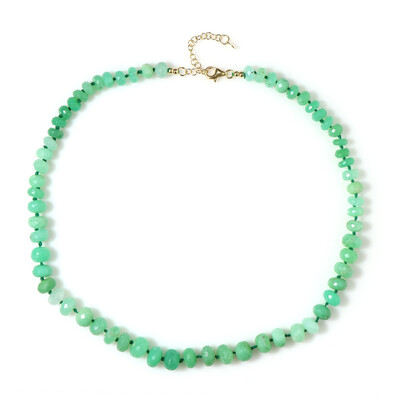 Collier en argent et Chrysoprase (Adela Silber)