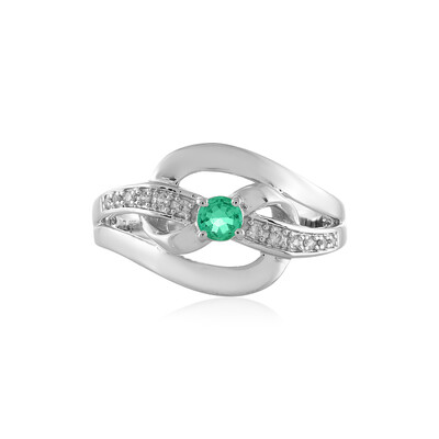 Bague en argent et Emeraude de Colombie