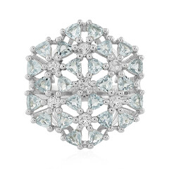 Bague en argent et Topaze bleu ciel