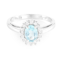 Bague en argent et Apatite bleue