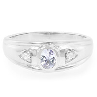 Bague pour homme en argent et Tanzanite Fancy