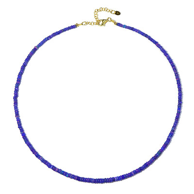 Collier en argent et Opale rose de France