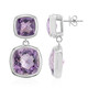 Boucles d'oreilles en argent et Améthyste (Pallanova)