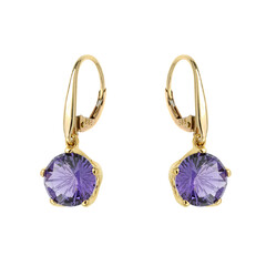 Boucles d'oreilles en or et Améthyste