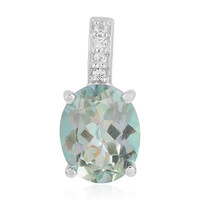 Pendentif en argent et Quartz lac de montagne
