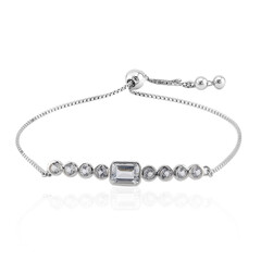 Bracelet en argent et Topaze blanche