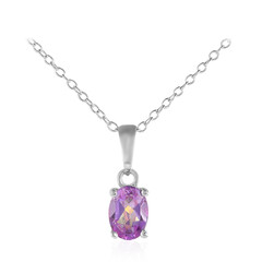 Collier en argent et Topaze mystique lilas