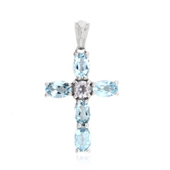 Pendentif en argent et Topaze bleu ciel