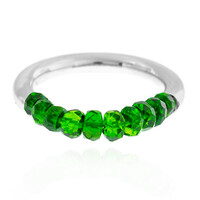 Bague en argent et Diopside de Russie