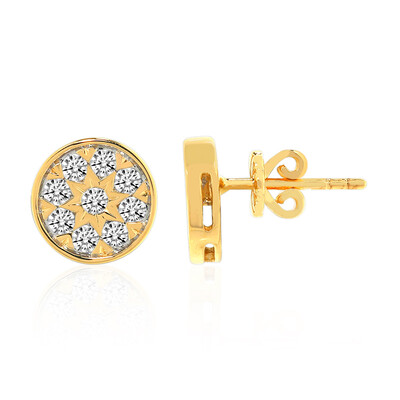 Boucles d'oreilles en or et Diamant IF (D) (Annette)