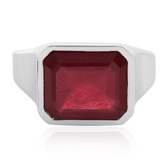 Bague en argent et Rubis de Madagascar