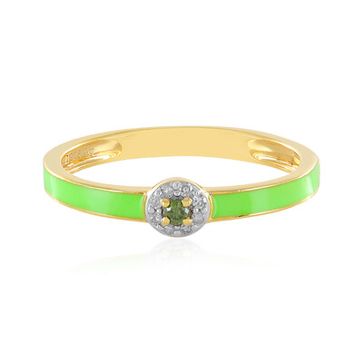 Bague en argent et Diamant vert I4