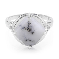 Bague en argent et Agate dendritique