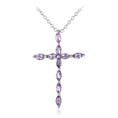 Collier en argent et Améthyste de Bolivie
