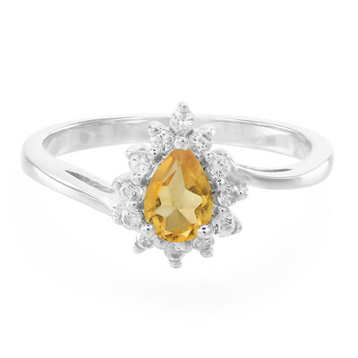 Bague en argent et Citrine