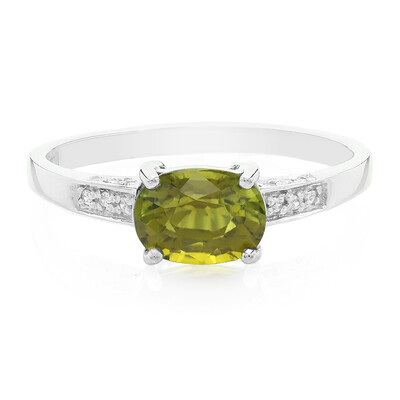 Bague en argent et Tourmaline cuprifère