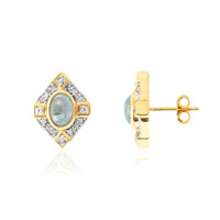 Boucles d'oreilles en argent et Aigue-marine Ofiki