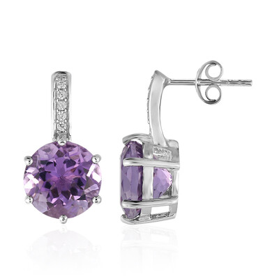 Boucles d'oreilles en argent et Améthyste