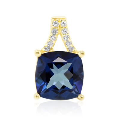 Pendentif en argent et Topaze bleu roi