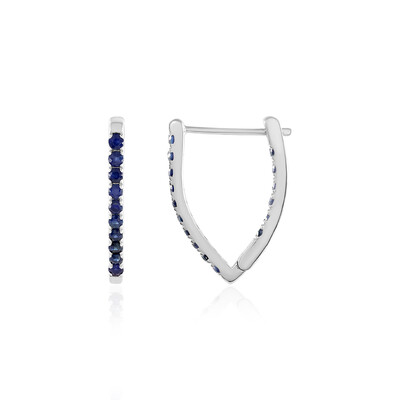 Boucles d'oreilles en or et Saphir bleu