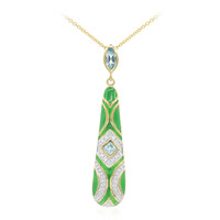 Collier en argent et Topaze bleu Suisse