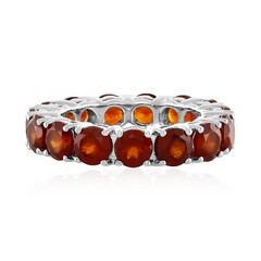Bague en argent et Grenat Hessonite