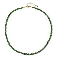 Collier en argent et Diopside de Russie