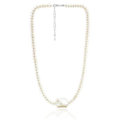 Collier en argent et Perle Keshi (TPC)