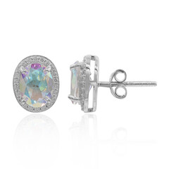 Boucles d'oreilles en argent et Topaze Rayon de Lune