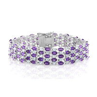 Bracelet en argent et Améthyste de Zambie