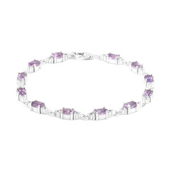 Bracelet en argent et Améthyste