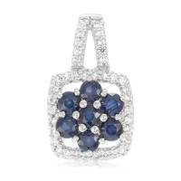 Pendentif en argent et Saphir bleu