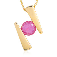 Collier en argent et Saphir rose de Madagascar