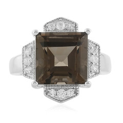 Bague en argent et Quartz fumé