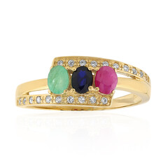 Bague en argent et Emeraude du Brésil