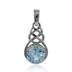 Pendentif en argent et Topaze bleu ciel