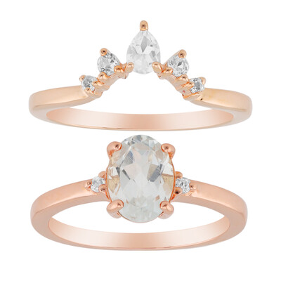 Bague en argent et Topaze blanche