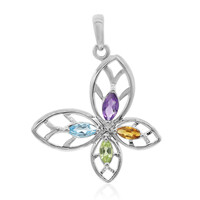 Pendentif en argent et Topaze bleu Suisse