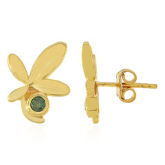 Boucles d'oreilles en argent et Diamant vert I3