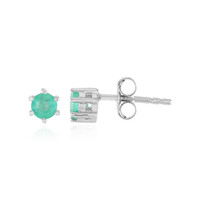 Boucles d'oreilles en argent et Emeraude de Colombie