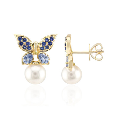 Boucles d'oreilles en or et Perle d'Akoya (Michelle Albala)