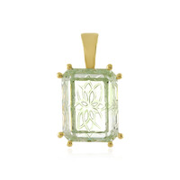Pendentif en argent et Améthyste verte