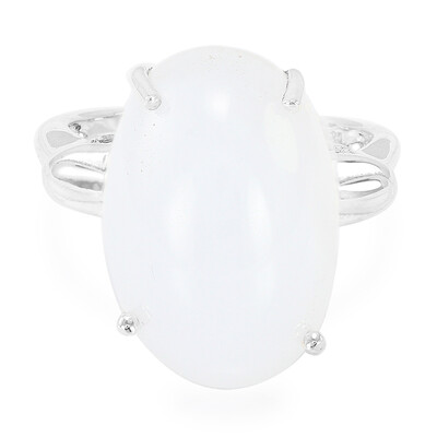 Bague en argent et Calcédoine de Turquie