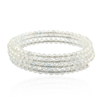 Bracelet en acier et Topaze blanche (Riya)