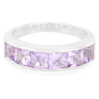 Bague en argent et Améthyste Rose de France