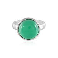 Bague en argent et Onyx vert