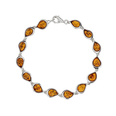 Bracelet en argent et Ambre baltique (dagen)